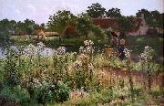 Emile Claus The river Lys at Astene oil on canvas